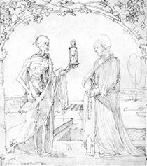 Death and wife - Albrecht Dürer