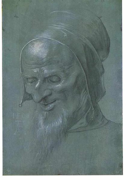 Head of a apostle, 1509 - Альбрехт Дюрер