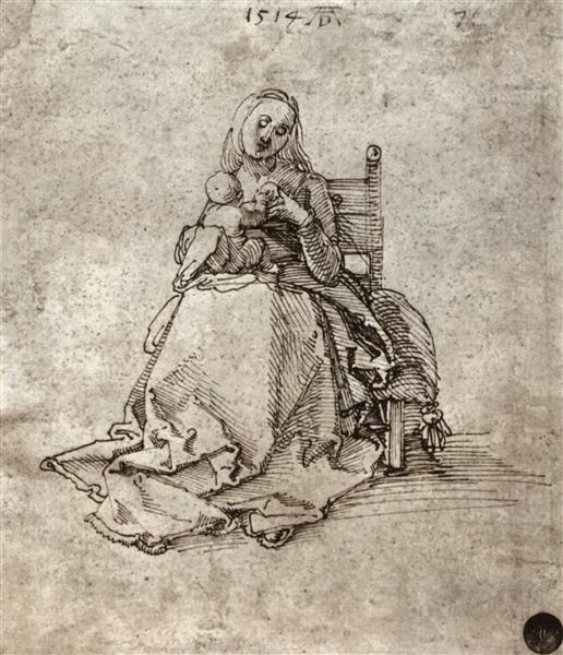 Мадонна с яблоком, 1514 - Альбрехт Дюрер
