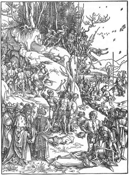 Martyrdom of the Ten Thousand, c.1496 - 杜勒