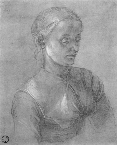 Portrait of a woman (Agnes Dürer), c.1497 - Alberto Durero