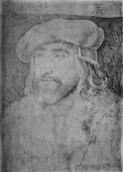 Портрет Кристиана II, короля Дании, 1521 - Альбрехт Дюрер