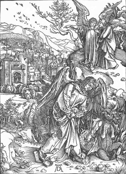 Ангел с ключом от преисподней, 1497 - 1498 - Альбрехт Дюрер