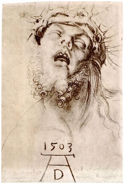 The dead Christ with the crown of thorns, 1503 - 杜勒