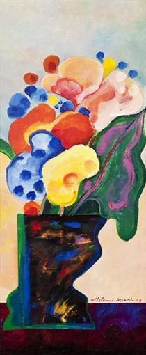 Vase With Flowers - Aldemir Martins