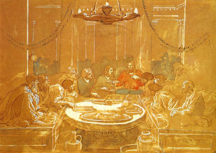The Last Supper, 1824 - Alexander Andreyevich Ivanov