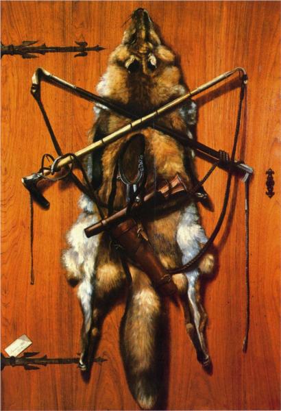 Still Life. Hunting Trophies - Red Fox Skin - Alexander Pope