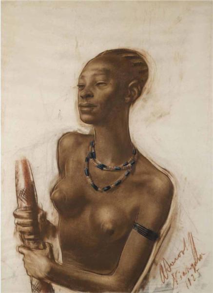 Portrait of mangbetu woman - Alexandre Jacovleff
