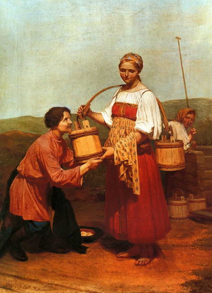 Meeting at the Well, 1843 - Алексей Венецианов