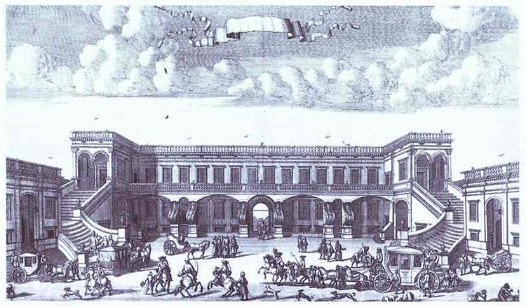 View of the Gagarin's Moscow Mansion from the Courtyard, 1707 - Алексей Зубов