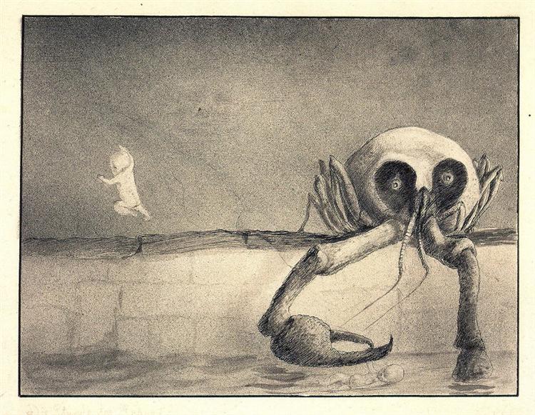 The Moment of Birth, 1902 - Альфред Кубин