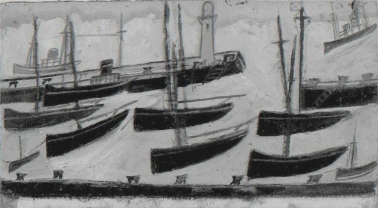 Nine Ships in Harbour - Alfred Wallis