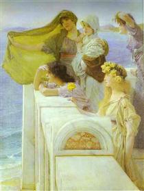 At Aphrodite's Cradle - Sir Lawrence Alma-Tadema