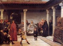 The Education of the Children of Clovis - Lawrence Alma-Tadema