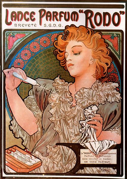 Lance parfum Rodo, 1896 - Alphonse Mucha