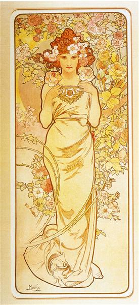 Rose, 1897 - Альфонс Муха