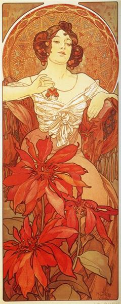 Ruby, 1899 - Alphonse Mucha