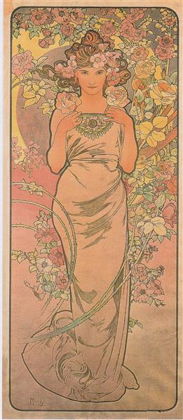 The rose, 1898 - Alfons Mucha