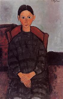 A Young Girl with a Black Overall - Amedeo Modigliani
