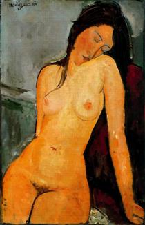 Nu féminin assis - Amedeo Modigliani