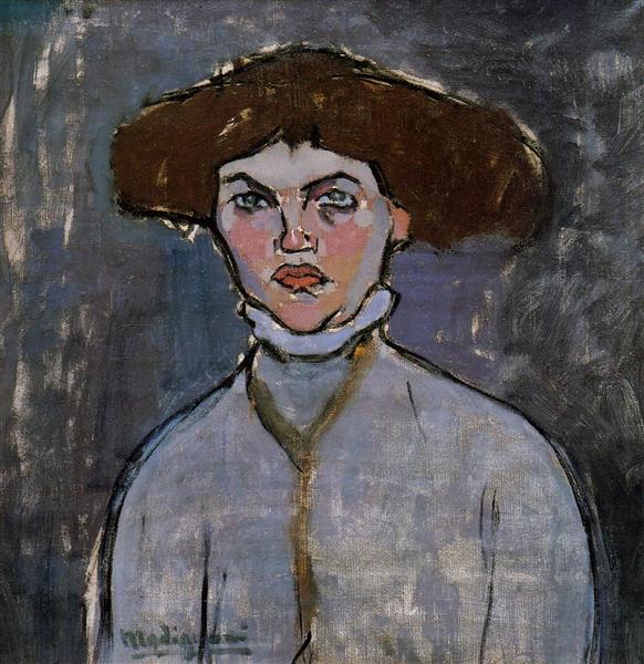 Head of a Young Woman, 1908 - Amedeo Modigliani