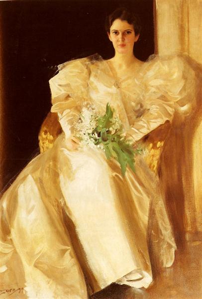 Portrait Of Mrs Eben Richards, 1899 - Андерс Цорн
