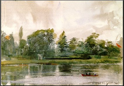 Study of Landscape in Richmond, 1882 - Андерс Цорн