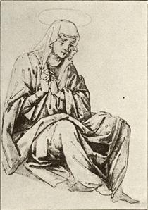 Mary seated under the Cross - Andrea del Castagno