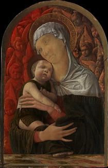 Мадонна з немовлям із серафимами та херувимами - Андреа Мантенья