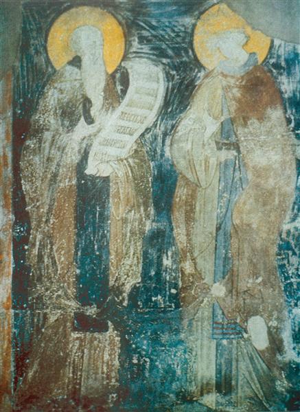 Преподобный Варлаам и его ученик царевич Иоасаф, c.1400 - Андрей Рублёв