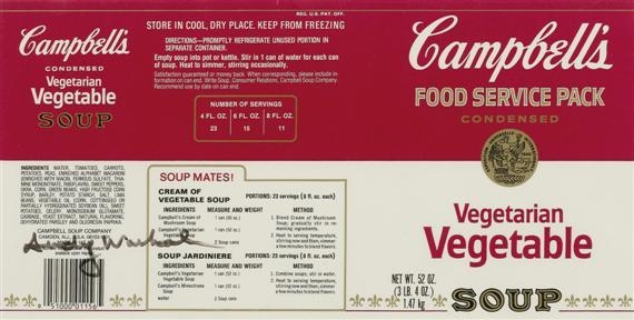 Campbell Soup Company, 1986 - Енді Воргол