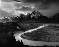 The Tetons and the Snake River - Ансель Адамс
