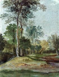 Avenue in the country - Antoon van Dyck