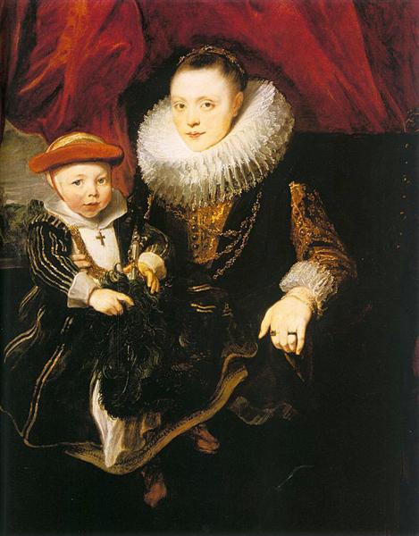 Young Woman with a Child, 1618 - 范戴克