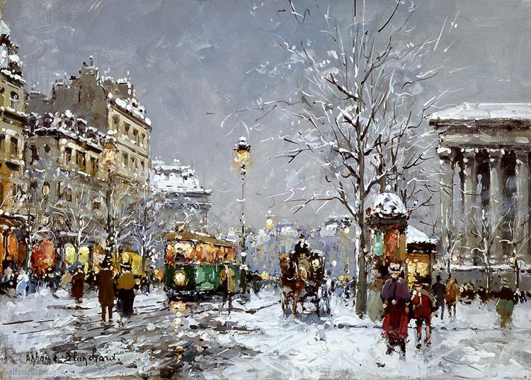 Place de la Madeleine, Winter - Антуан Бланшар