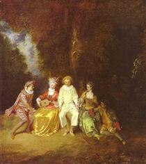 Pierrot contento - Antoine Watteau