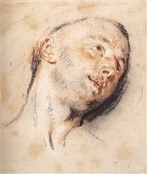 Head of a Man - Antoine Watteau