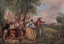 Les Bergers - Antoine Watteau
