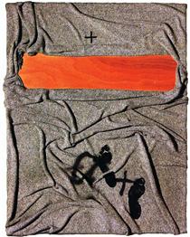 Blanket with tracks - Antoni Tapies