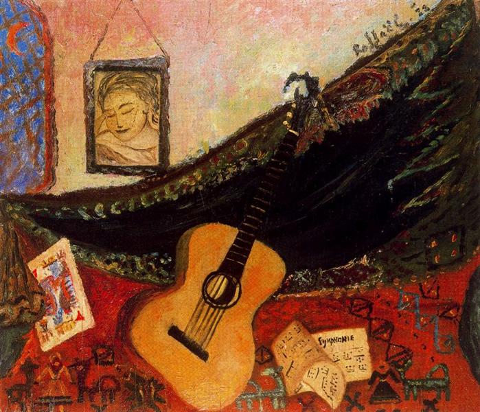 Still Life with Guitar, 1928 - Antonietta Raphael