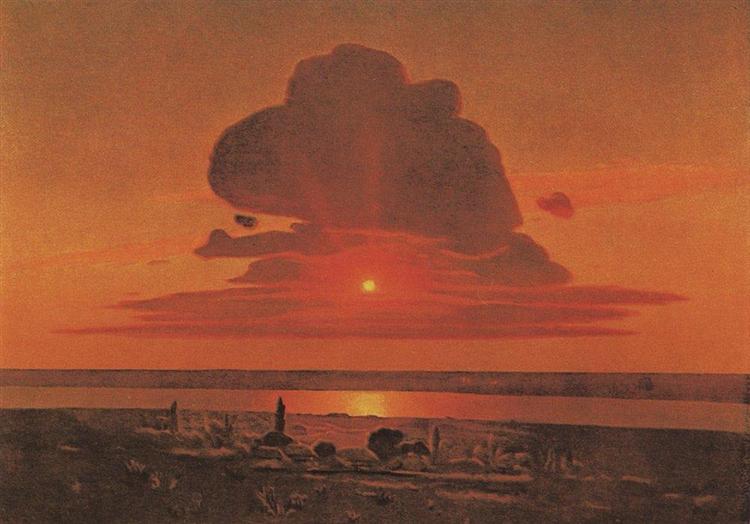 Red sunset, c.1908 - Arkhyp Kuindzhi
