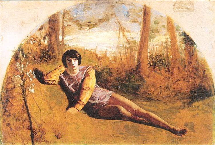 The Young Poet, c.1849 - Артур Хьюз