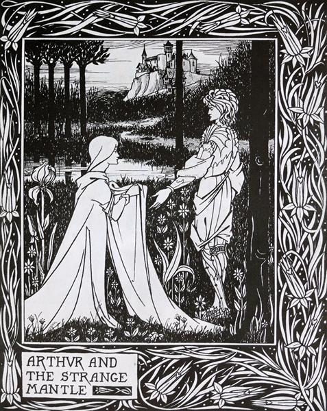 Arthur and the Strange Mantle, 1893 - 1894 - Aubrey Beardsley