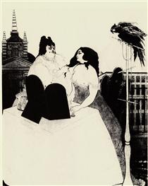 The Lady at the Dressing Table - Aubrey Beardsley