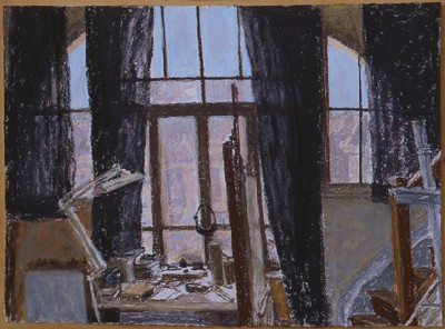 Studio Window with curtains, 2005 - Avigdor Arikha