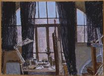 Studio Window with curtains - Avigdor Arikha