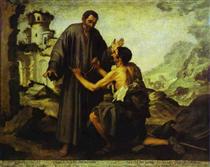 Frère Junipero et le Pauvre - Bartolomé Esteban Murillo
