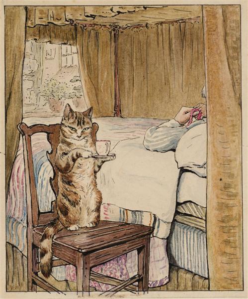 Simpkin at the Tailor’s Bedside, 1902 - Beatrix Potter