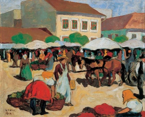 Market Square, 1910 - Béla Kádár