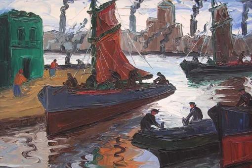Barcos a pleno sol, 1960 - Benito Quinquela Martin